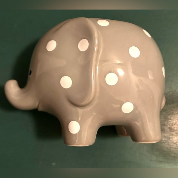 Ceramic Teleflora Polka-Dot Elephant planter. 🐘 5.5” - Picture 3 of 10